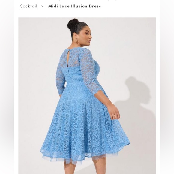 Torrid blue lace dress NWT. Will consider all offers. - Picture 2 of 7